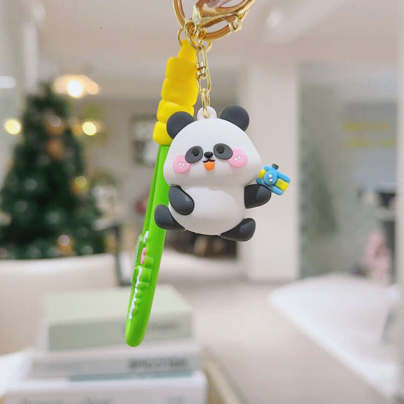 National Trend Premium Panda Plush Keychain PVC Soft Rubber Pendant Cartoon Accessories Wholesale Creative Cute Items S260126 658