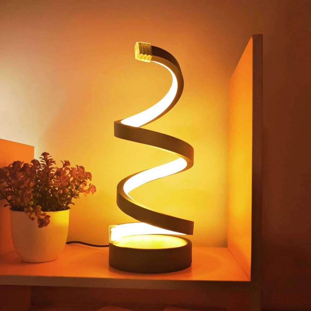 Spiral table lamp, modern creative design, home decoration, suitable for dining living room, bedroom Z260127