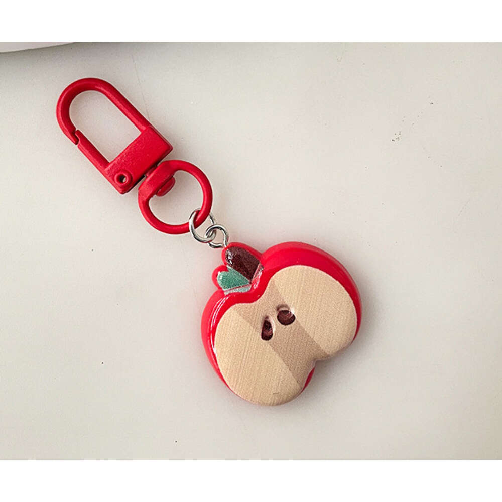 Cute Red Apple Keychain Girly Best Friend Pendant Gift Fun Backpack Accessory Creative Hanging Ornament S260126