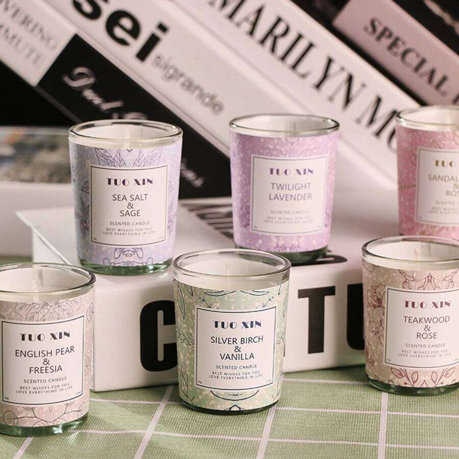 Aromatherapy Premium Gift Box Scented Candles Glass Handmade Soy Wax Smokeless For Home Decoration Candle Valentines Day Y260127