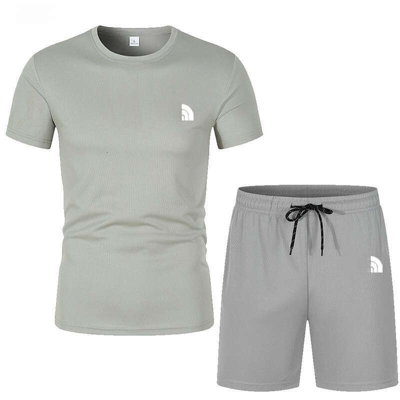 Mens Tracksuits 2026 Sportswear Short Slved Tshirt And Sports Shorts Summer Casual Jogging Pants Set Twopiece T260127