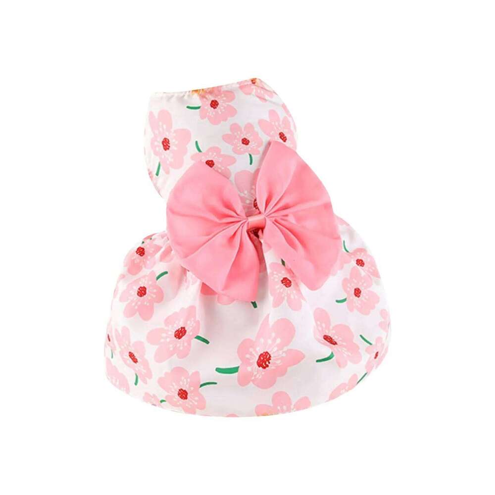 Pet Dress Soft Comfortable Sleeveless Floral Outfit Cats And Dogs Perfect for Daily Wear Special Occasions Dog Skirts XJ260127