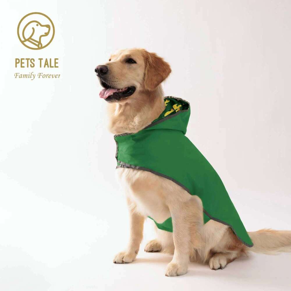 All Weather Dog Raincoat: Dual-sided Waterproof Coat with Polyester Fiber PU Coating and Quick- Adjust Closure XJ260127