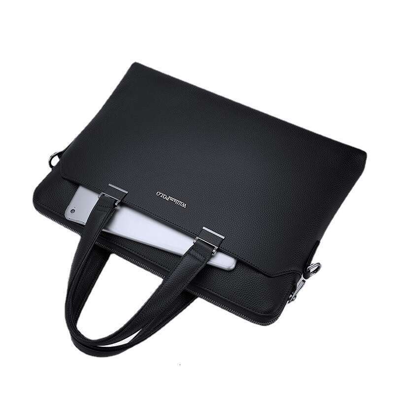 Luxury Shoulder Bags Genuine Leather Business Large Capacity Men S Briefcase Cowhide Casual Polo Laptop Bag SENYY