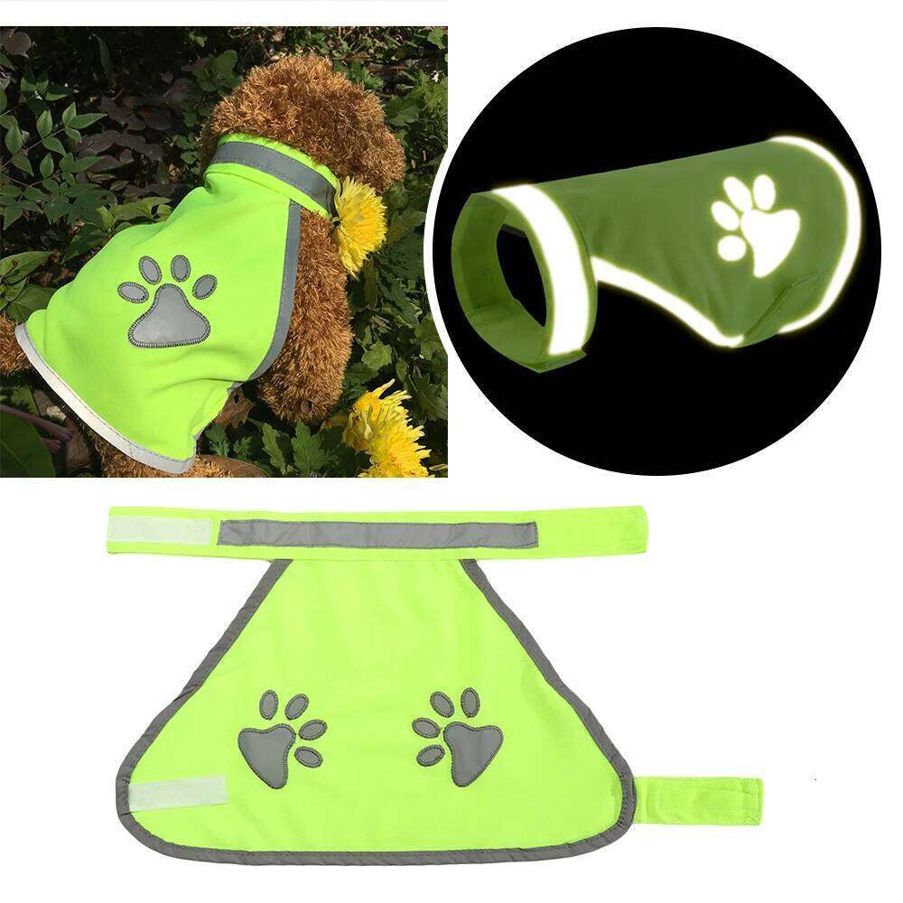 Reflective Outdoor Night Safety Vest Jacket High Visibility Fluorescent Dog Paw Coat Ventilate Cozy Pet Supplies XJ260127