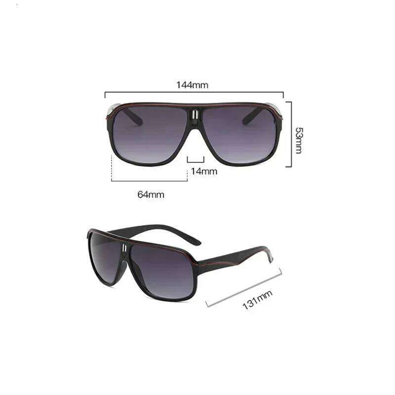 2025 Summer New Fashionable Large Frame for Outdoor Driving Clear UV400 Sunscreen Men's and Women's Sunglasses Z260127