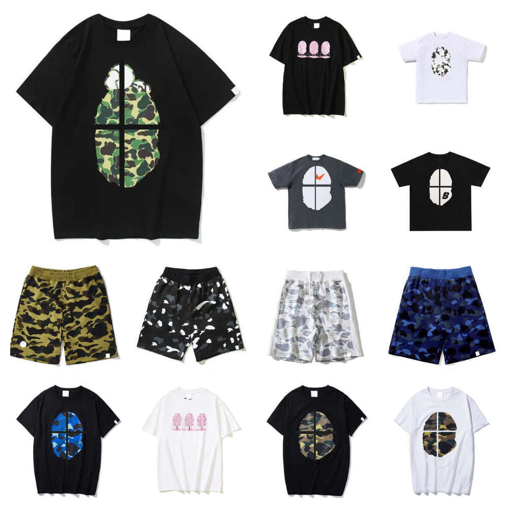 tshirt 5A graphic tee mens designer t shirt summer Shark clothes Double Sided streetwear Cotton Bapestshirts short sleeve t shirts for men