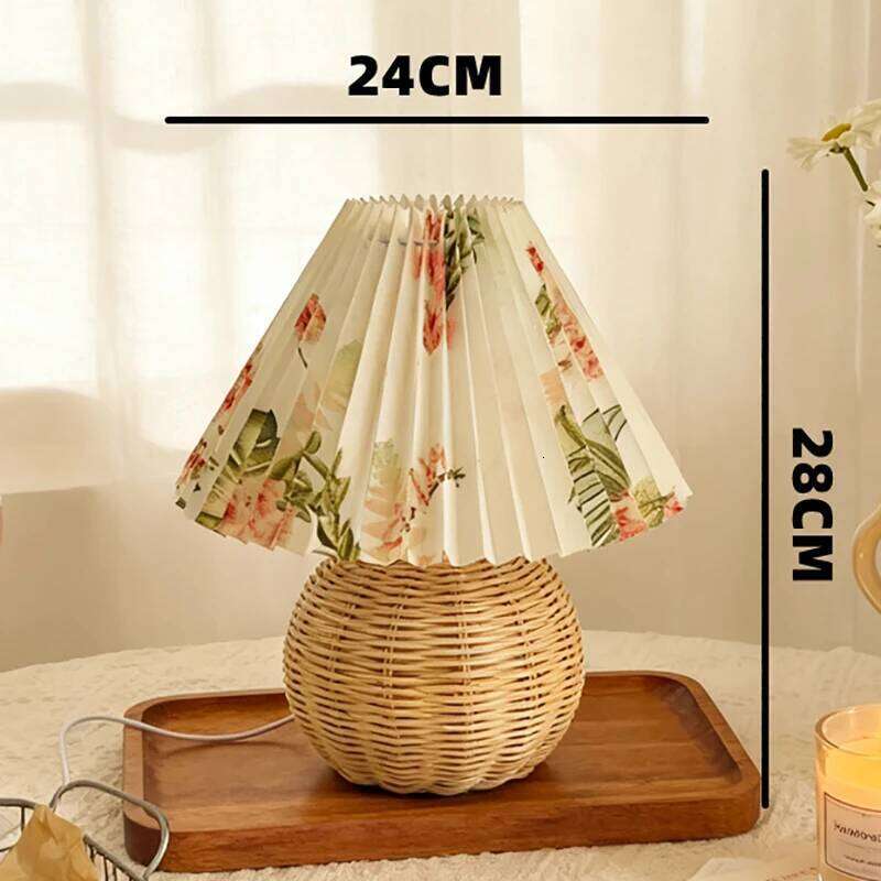 Hand-folded bamboo lampshade, spherical structure, warm lamp Japanese homestays, soft furnishings for bedside lamps Z260127