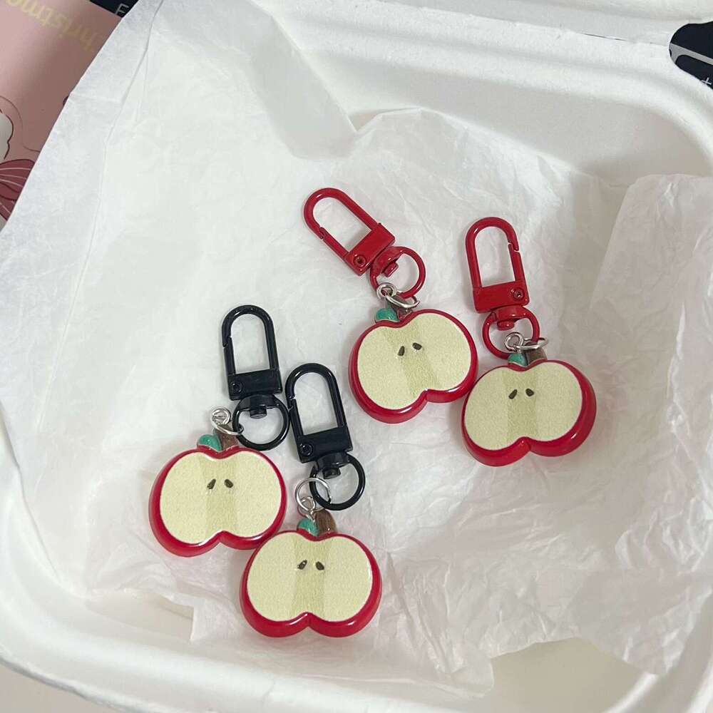 Cute Red Apple Keychain Girly Best Friend Pendant Gift Ornament Fun Food Play Backpack Accessory S260126