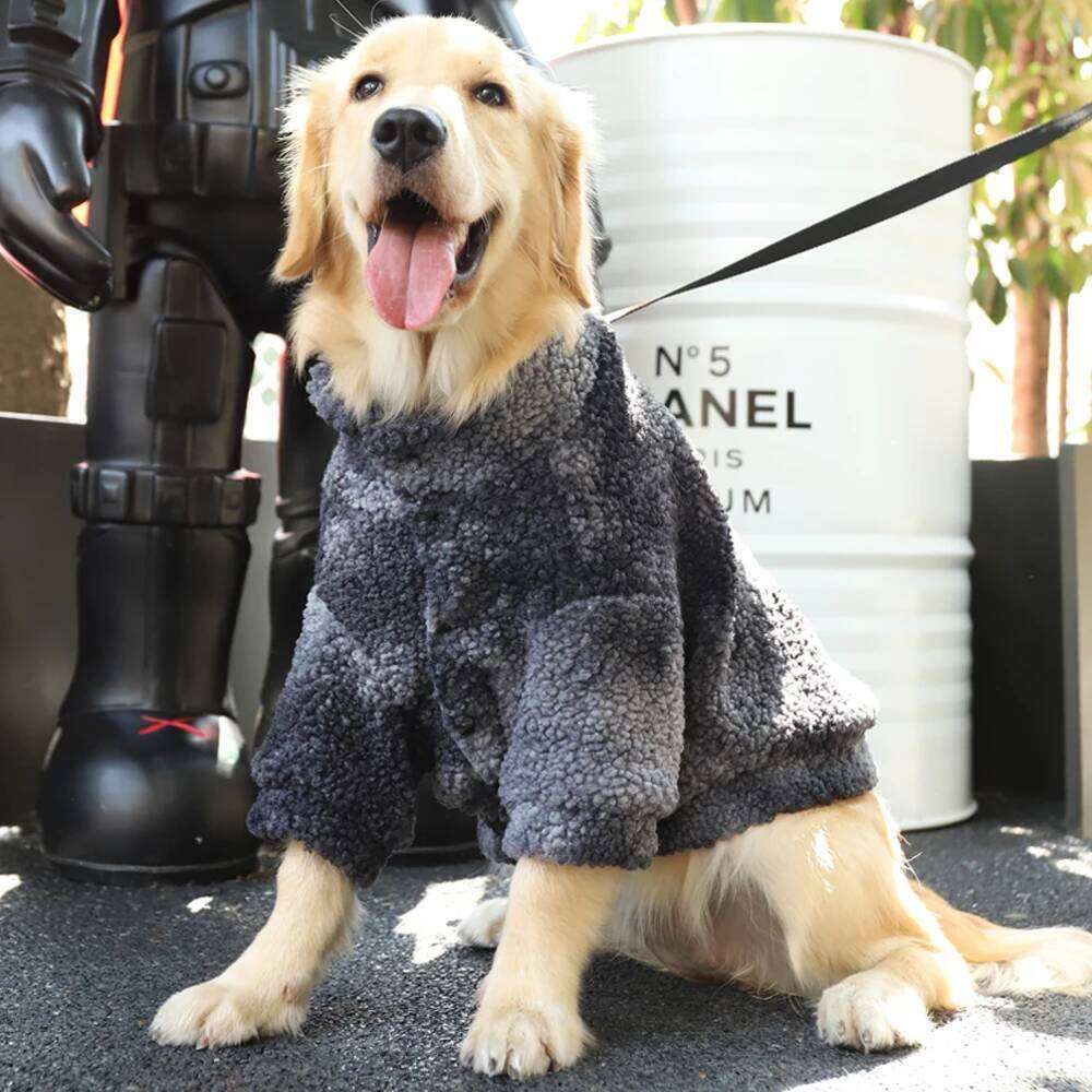HOOPET 3XL-7XL Winter Thick Big Dog Clothes Lambs Wool Jacket for Medium Large Dogs Windproof Coat Pet Accessories XJ260127