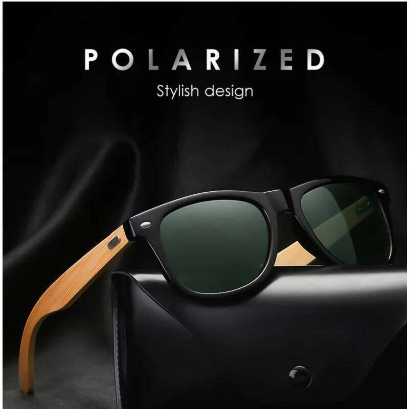 2025 Brand Bamboo Leg Polarized Sunglasses men Classic Square goggle Fashion Retro Female sun glasses Oculos De Sol UV400 Z260127
