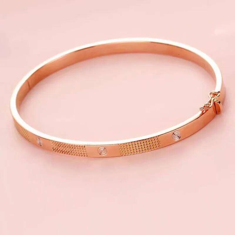 Creative 585 Purple Three Color Circular Plated 14K Rose Gold for Women Charms Bracelet Fashion Banquet Jewelry XJ260127