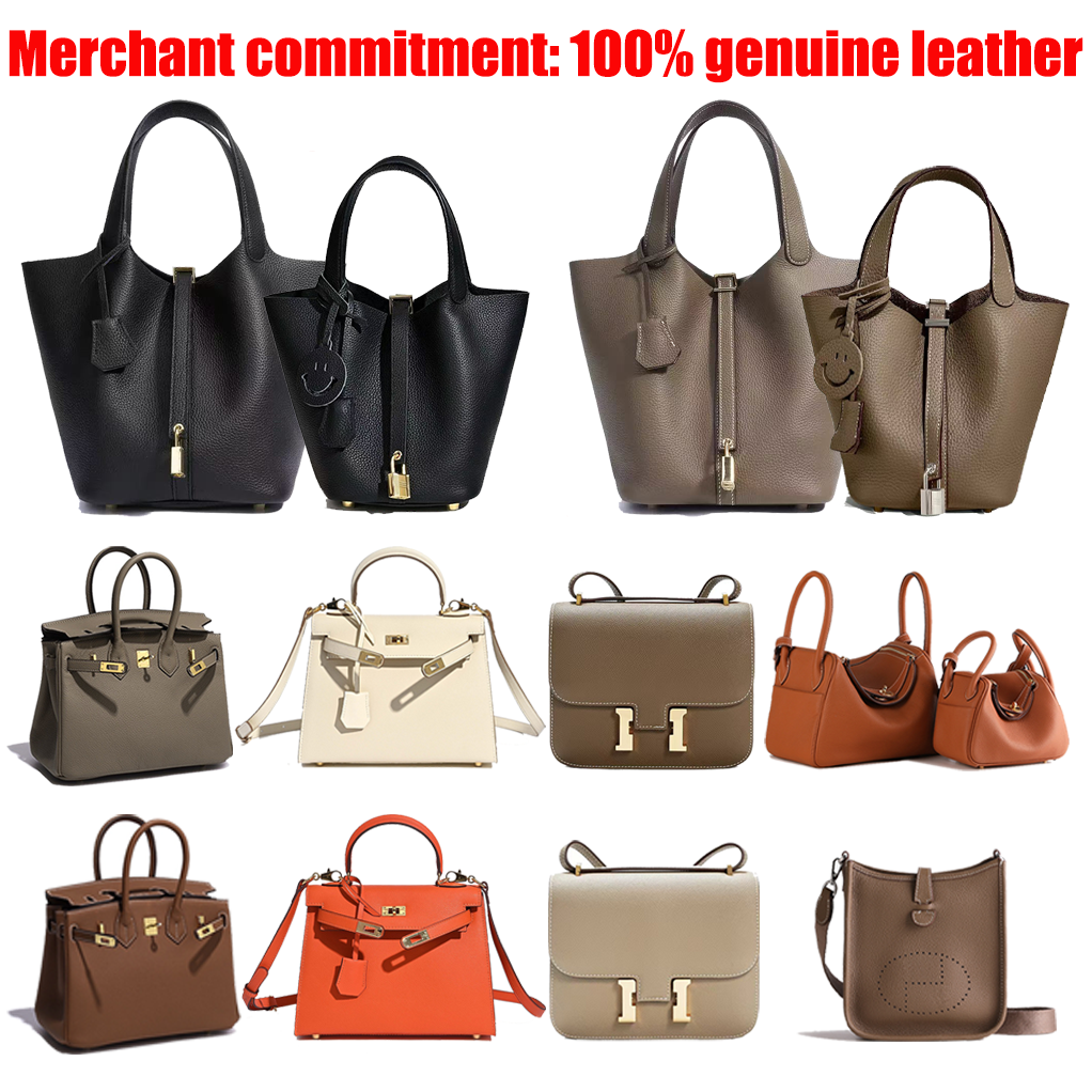 Genuine leather Designer bags picotins 18 22 26cm bucket bag With lock key Luxury handbags Shoulder Bag Womens Clutch crossbody tote bag fashion travel Evening Bags