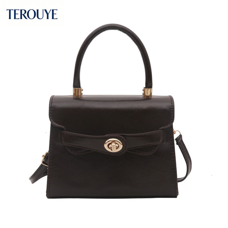 TEROUYE Trendy Women's Handbag Autumn/Winter New Fashionable Simple Shoulder Bag Trendy Versatile Style Small Square Bag Retro Luxury
