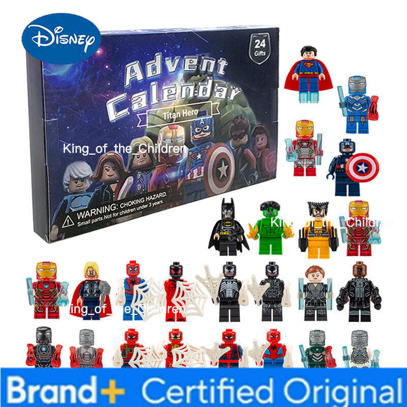 Disney Marvel Advent Calendar Box Figure Anime Action Figure Model Building Blocks Christmas Advent Calendar Countdown Kids Toys H251222
