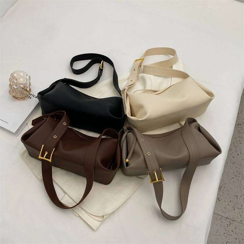 Hot Sale New Bucket Bags for Women 2025 Autumn Winter Trend Vintage Designer Leather Zipper Crossoby Handbags and Purses