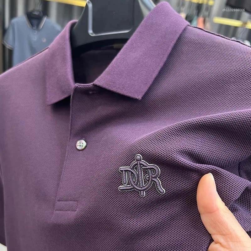Men's Polos Cotton High-end Luxury Short Sleeve Polo Shirt 2026 Summer Designer Brand Embroidered T-shirt Fashion Wear - view 3