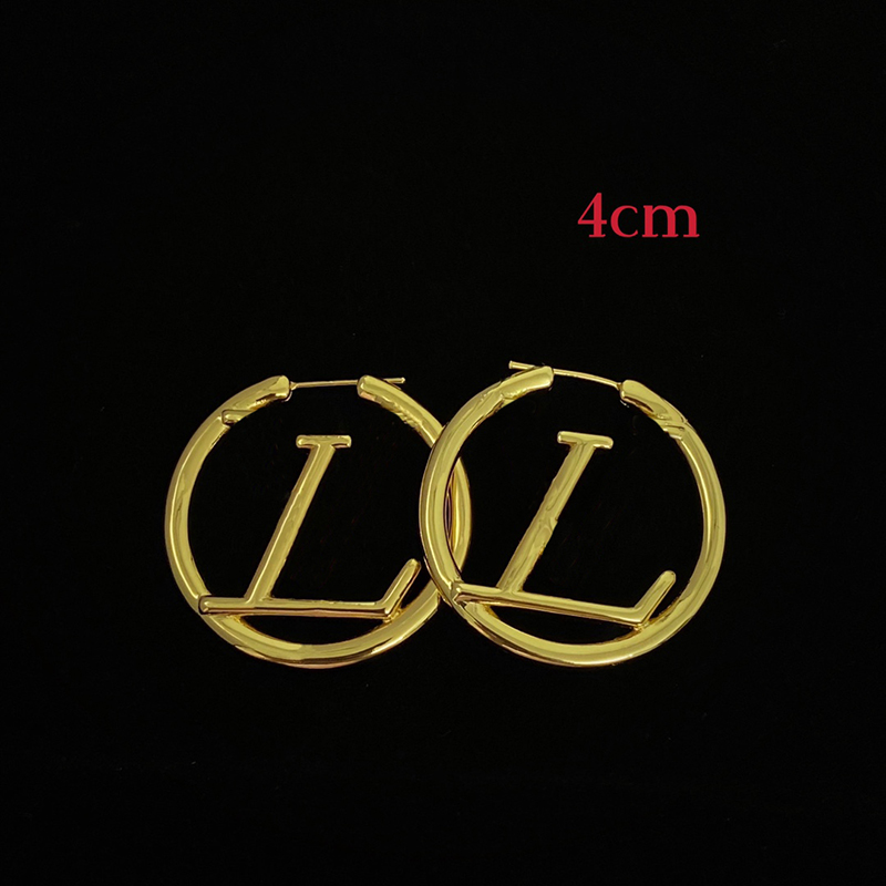 Designer Gold Silver Earrings For Women Hoop Earrings Jewelry Luxurys Fashion Big Circle Earring Letters F Stud Hoops Wholesale Fashion Jewelry Earrings