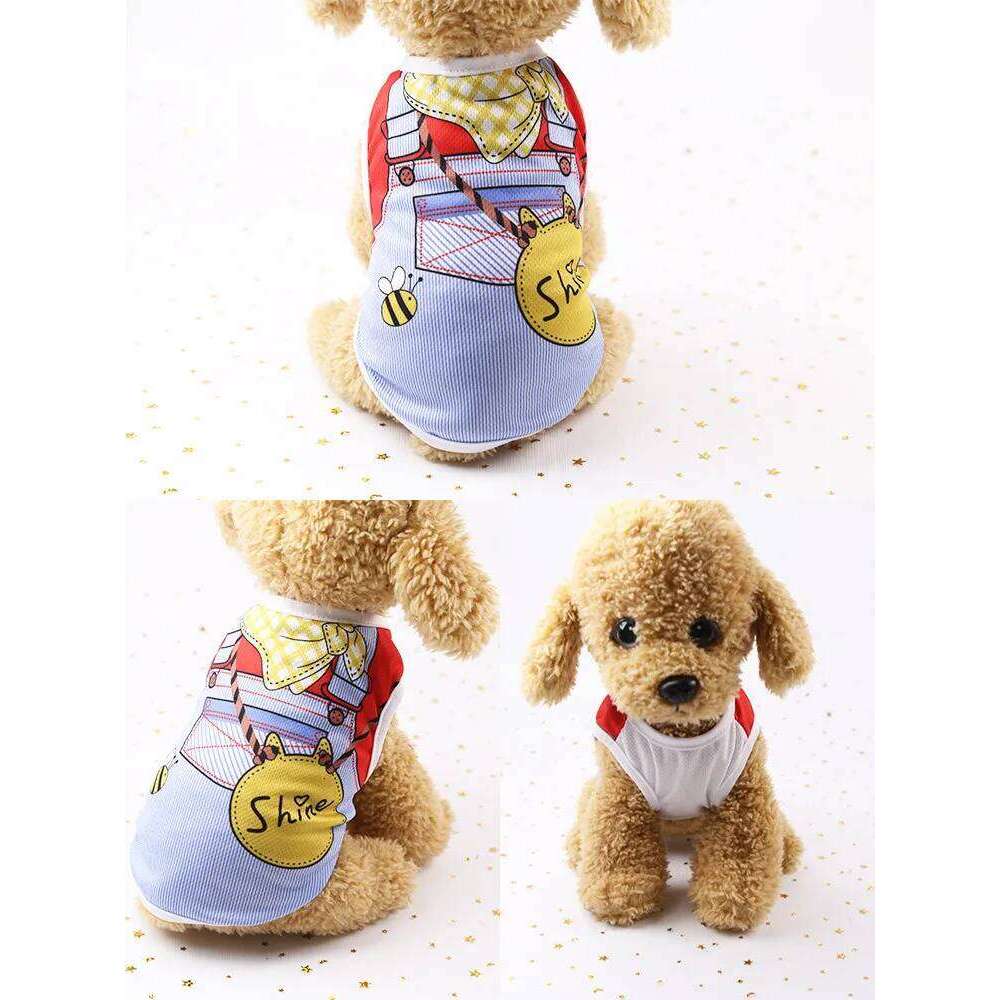 Dog Cat Puppy Kitten Pet Cartoon Spring Summer Autumn Cotton Clothes Clothing Vests Coats Jackets Shirt Dresses Costume XJ260127