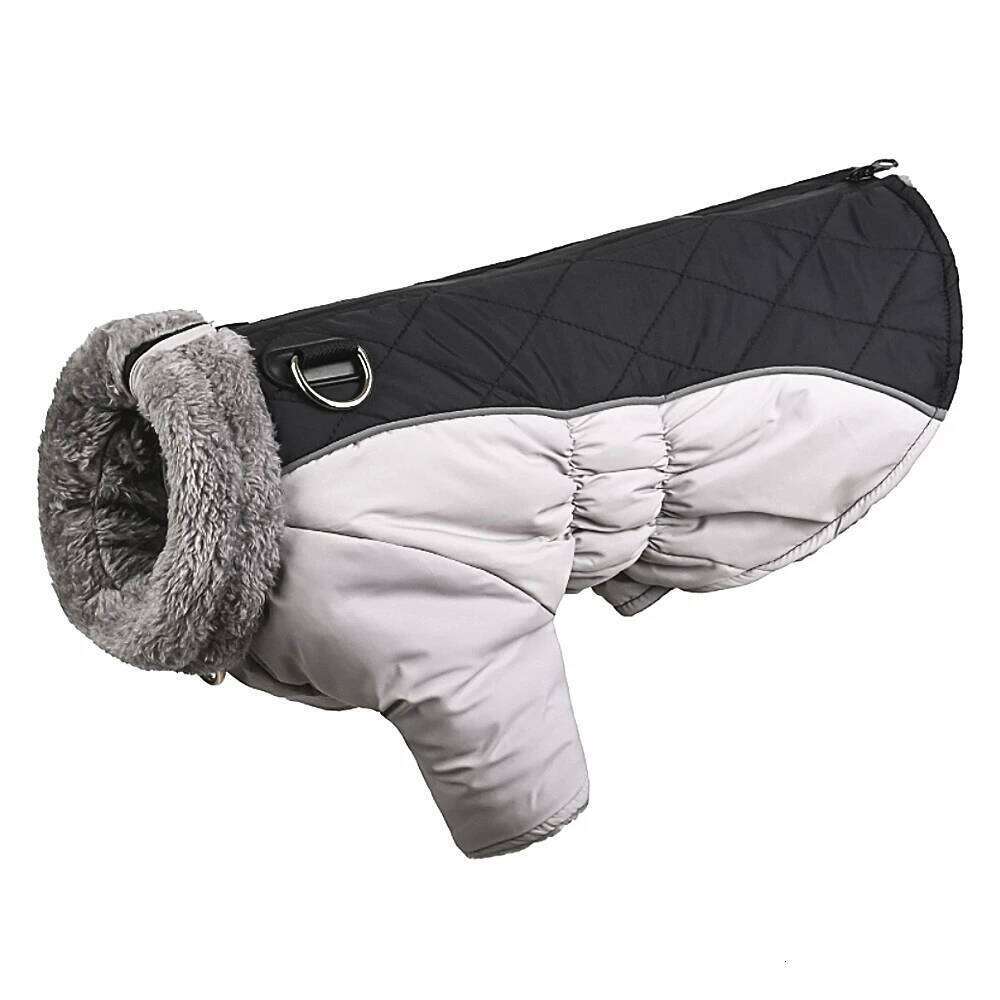 Winter Jackets Waterproof Reflective Warm Pet Coat Small Large Dogs Stretchy Belly Dog Outfit with D-Ring for Leash XJ260127