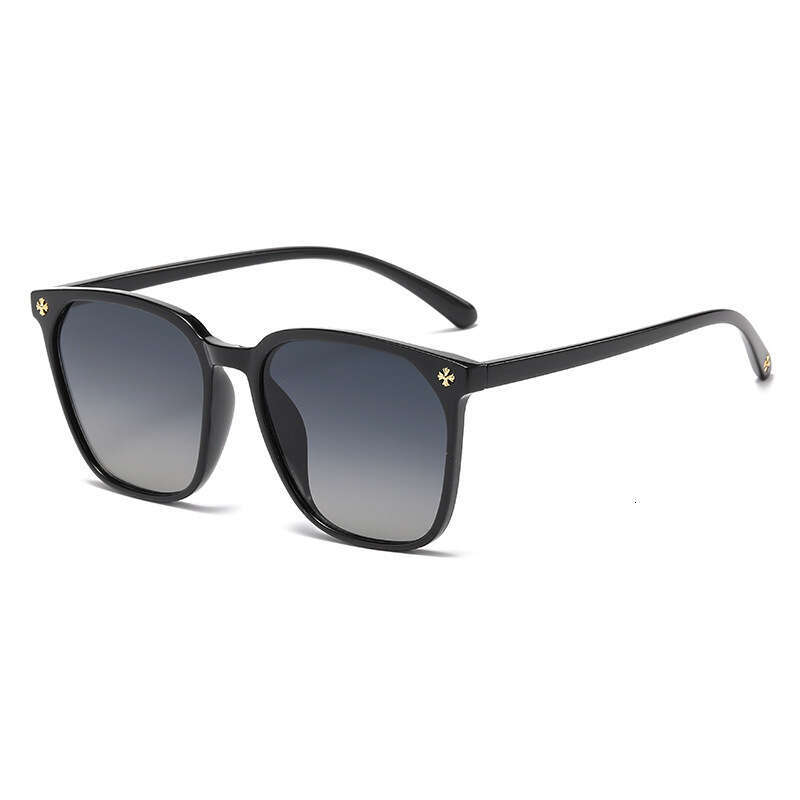 1 Ins Sunglasses Trend Korean Square Frame Gradient Lens with Cross Design for Driving and Daily Outdoor Wear High Quality Texture