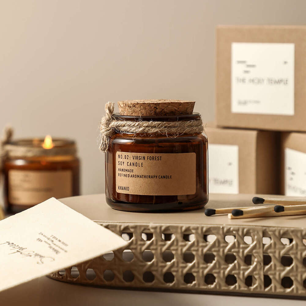 Aromatherapy Candle Niche High-end Bedroom Essential Oil Fragrance Customizable Label Packaging 60g Gift Box Y260127