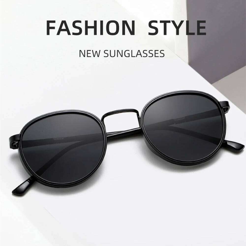 KLASSNUM Vintage Round Polarized Sunglasses Men Metal Frame Fashion Luxury Brand Sun Glasses Driving Eyepiece Z260127