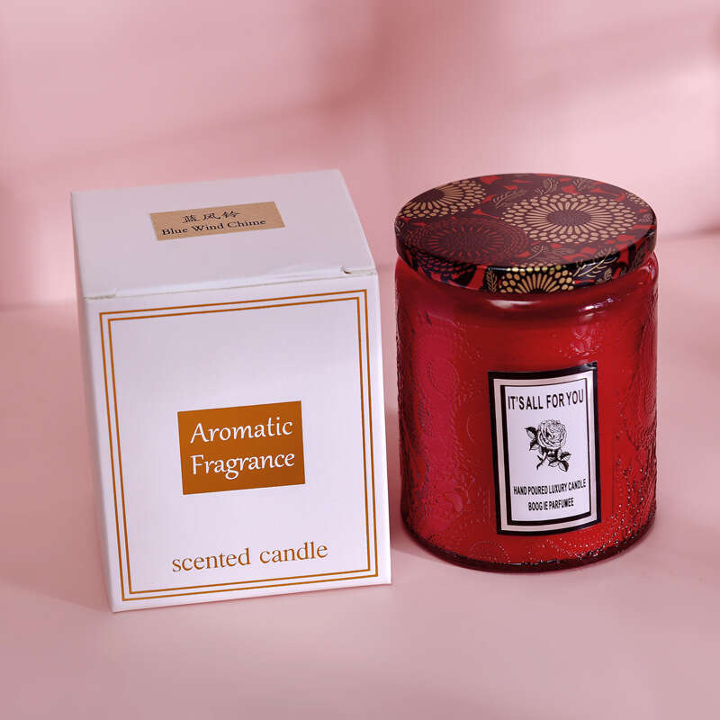 Cross-Border Large Embossed Glass Cup Souvenir Aromatherapy Wholesale Custom Creative Smokeless Fragrance Candle Ornament Y260127