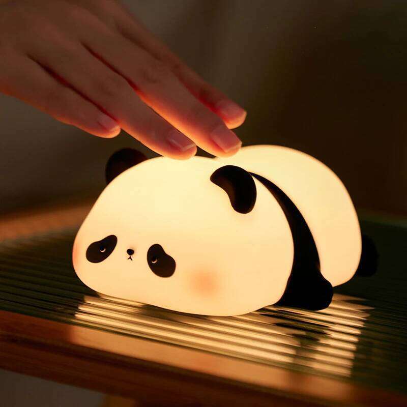 Panda LED Night Light Touch Sensor Cartoon Kid's Nightlights Silicone Child Holiday Christmas Gift Bedside Lamp Bedroom Decor Z260127