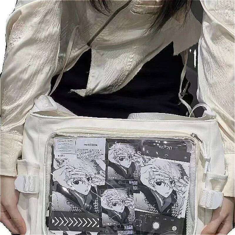 Japan Style Badge DIY Decoration Crossbody Bag New Transparent Postcard Display Shoulder Women Anime Expo Class Tote Itabag