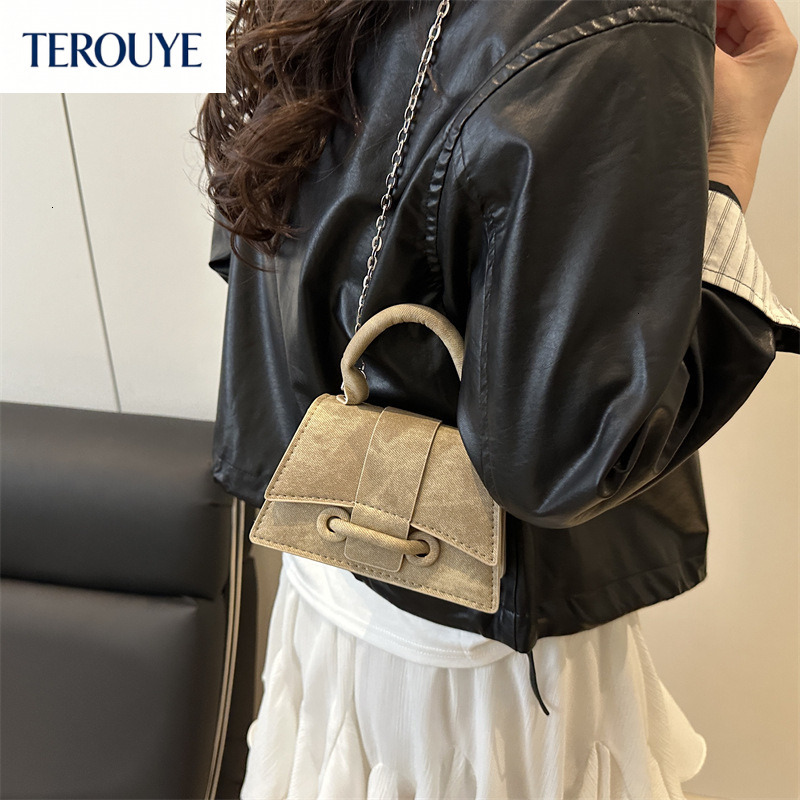 TEROUYE bag autumn and winter new French niche design retro women's handbag fashionable, elegant, light luxury, exquisite small square bag