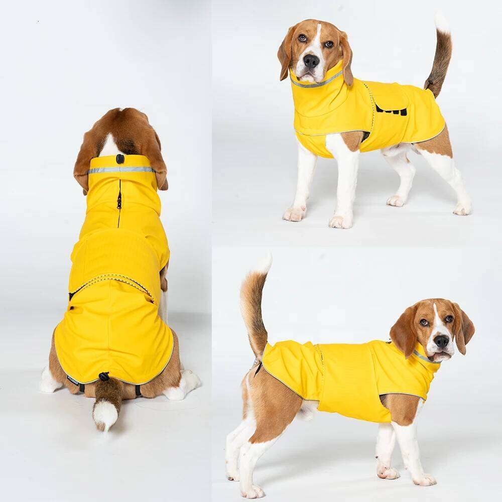 Waterproof Raincoat for Small Large Puppy Canine Clothes Leash Hole Reflective rain Jacket Pug Dog Clothing Pet Poncho XJ260127