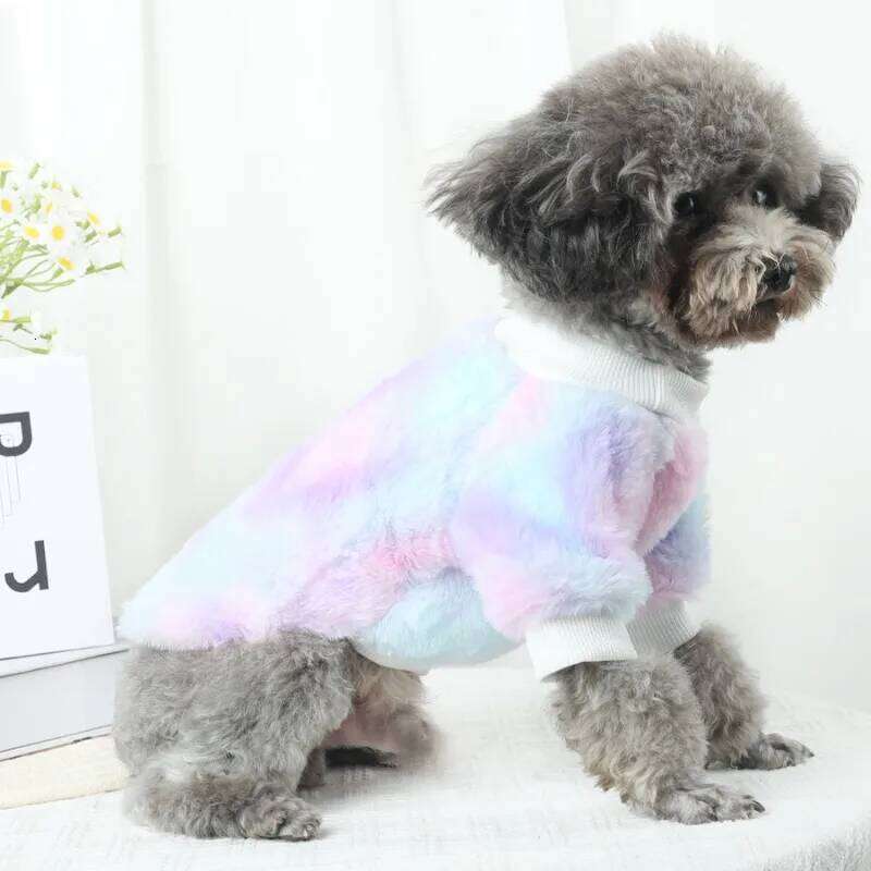 Winter Warm Dog Coat Pet Clothes for Small Medium Dogs Soft and Comfortable Rabbit Plush Puppy Cat Jacket Teddy Bichon Costume XJ260127