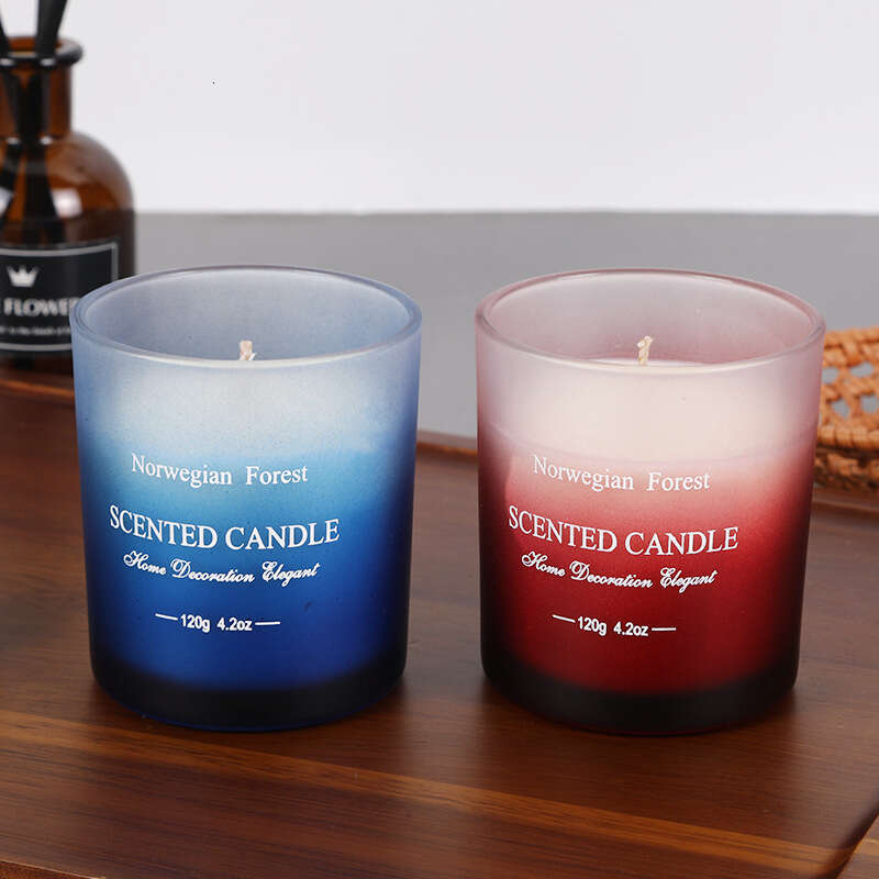 Colorful Glass Cup Aromatherapy Candle Wholesale Home Use Smokeless Handmade Fragrance Soy Wax Creative Gift Amazon Y260127