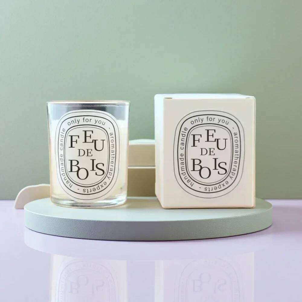 Hot Figuier Fragrance Scented Candle Romantic Gift Transparent Jar Aromatic Candles Light for Wedding Guest Y260127