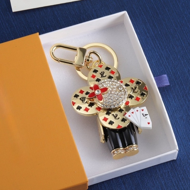 Designer Keychain Sunflower Unisex Bag Charm Key Ring Car Key Holder Fashion Ornament for Bags Steel Hardware Keychains with Logo