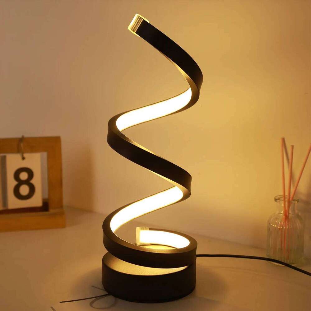 Spiral table lamp, modern creative design, home decoration, suitable for dining living room, bedroom Z260127