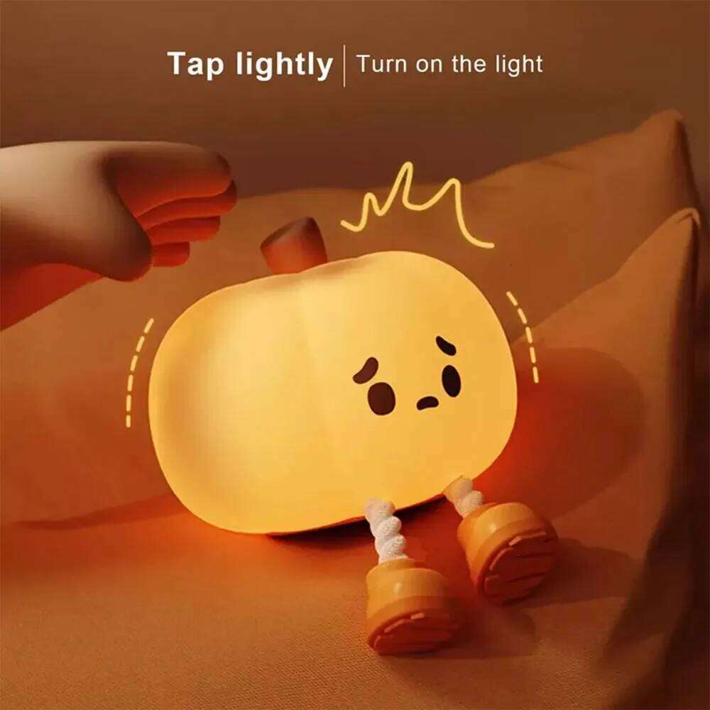Halloween Pumpkin LED Night Light Cute Ghost Table Lamp for Kids Bedroom, Nursery, Bedside & Birthday Gift Z260127
