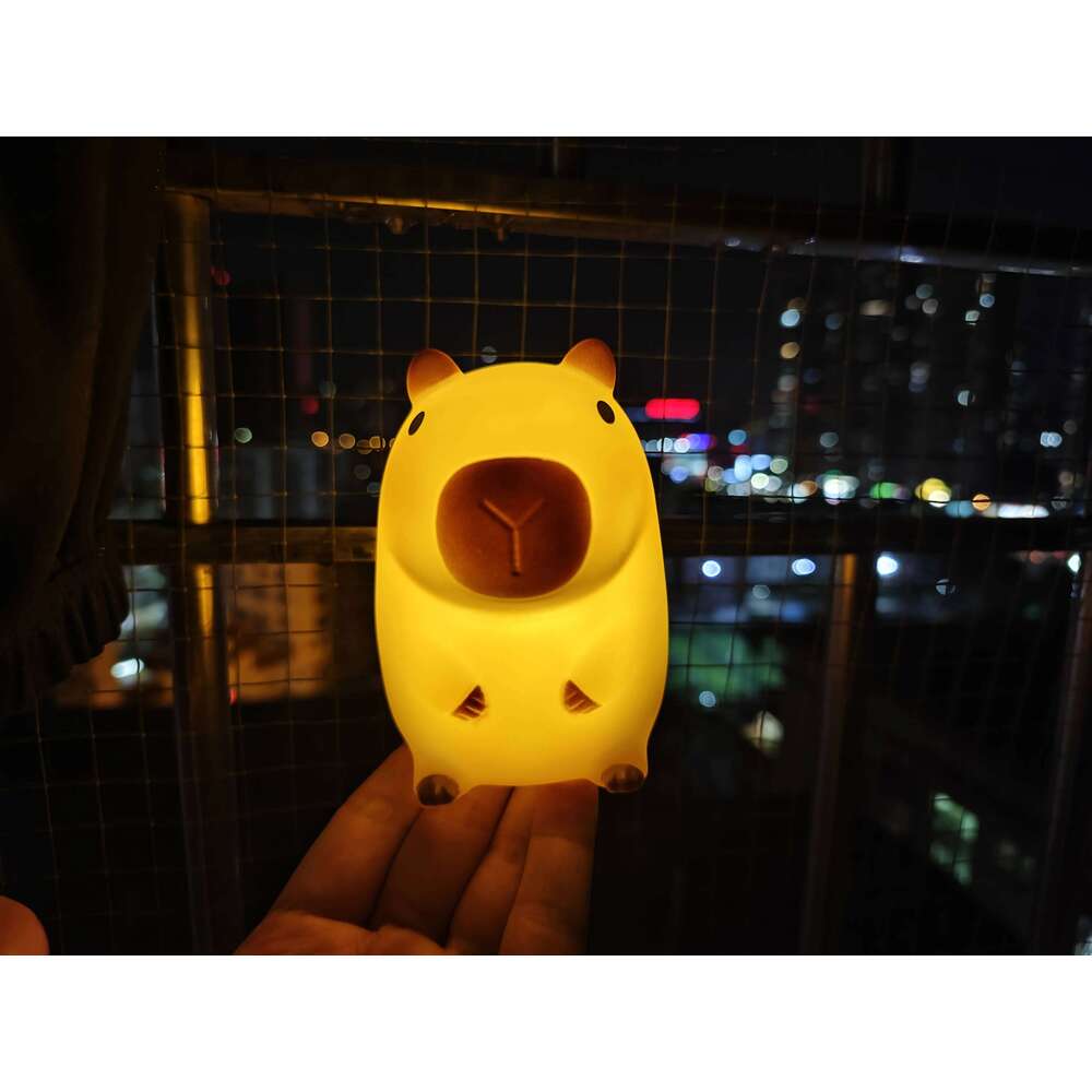 Pet Capybara Light Cute Cartoon Silicone Creative Bedside Sleep Night Lamp For Children's Room Decor Birthday gift Z260127