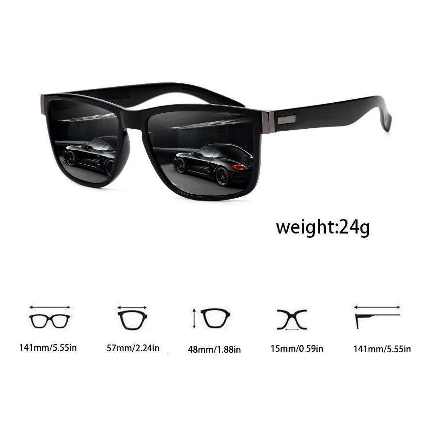 Fashion Vintage Pattern Square Sunglasses Men Women Fishing Driving Man Luxury Brand Sun Glasses UV400 Eyewear Z260127