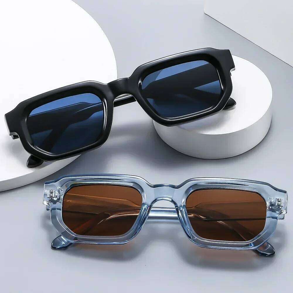 JNPCXI Fashion Blue Square Sunglasses For Women Men Retro Luxury Clear Lens Sun Glasses Shades UV400 Eyeglasses Z260127