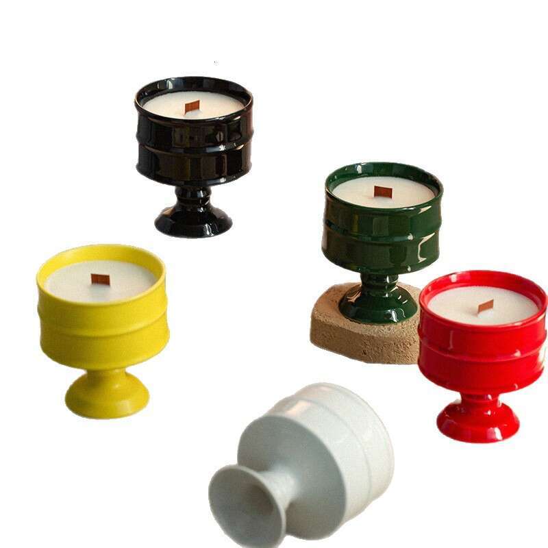 Bai Mi Container Cup Handmade Home Indoor Soy Wax Candle Aromatherapy Fragrance Y260127