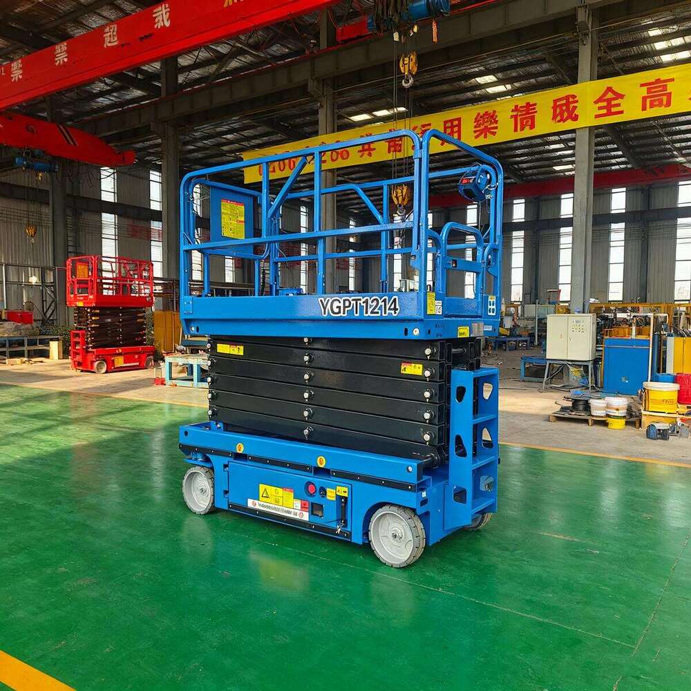 Scissor Lift For Event Management 10m Self Propelled Wheeled Platform For Fast Temporary Structure Assembly And Disassembly