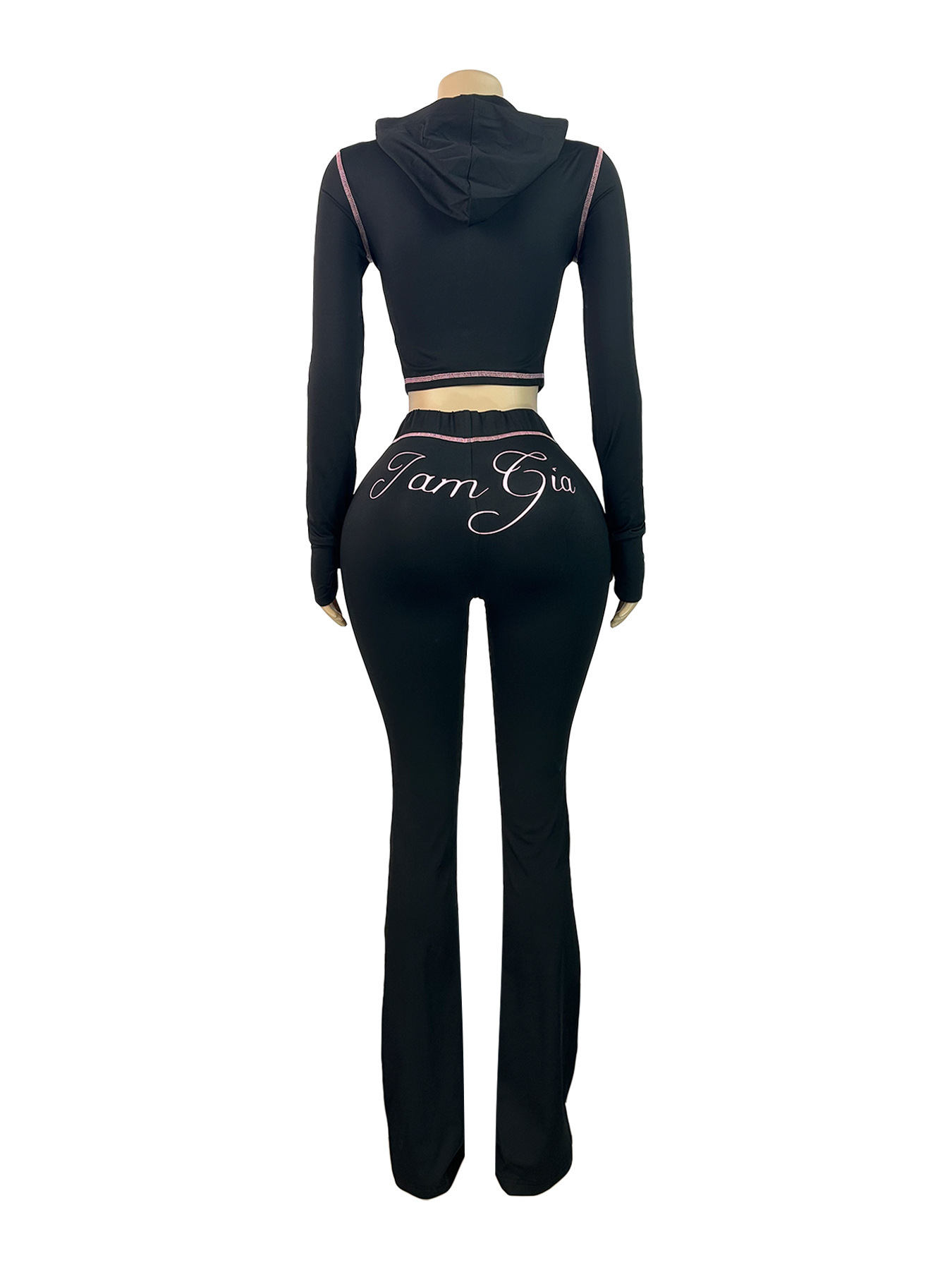i am pants womens tracksuit piece set designer sports suit for women flared zipup long sleeve high quality spring top low waist micro social outfits f