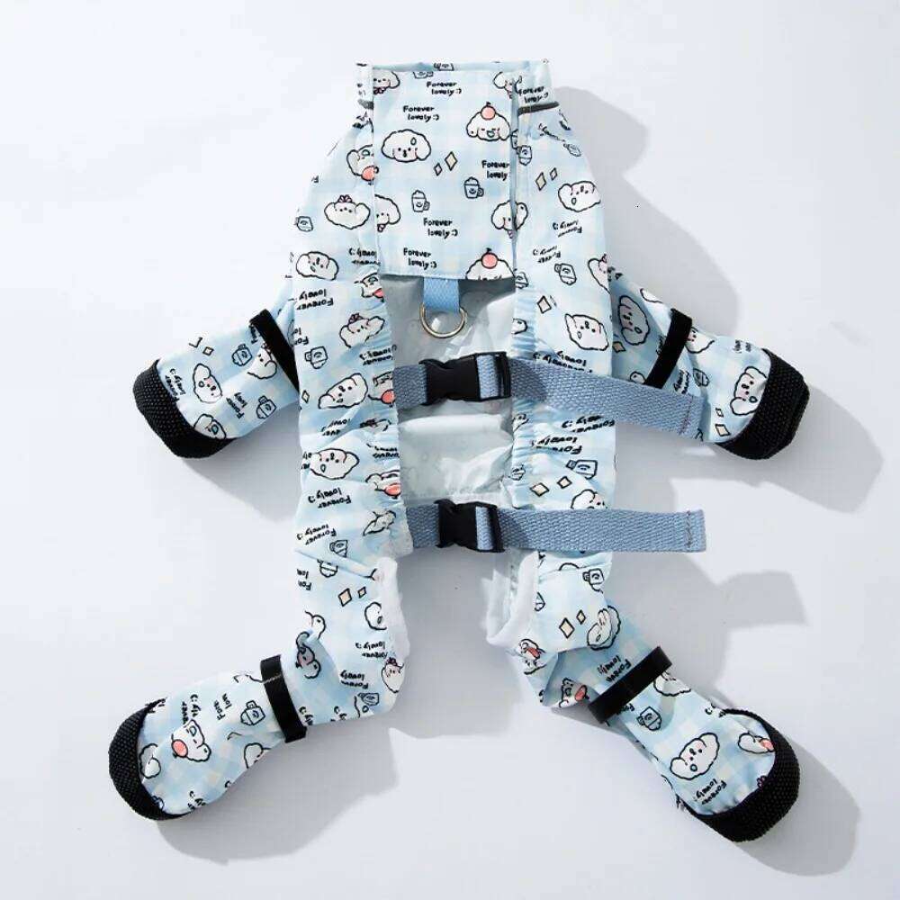 Reflective Stripe Pet Strolling Going Out Pants Back Adjustable Dust-proof Dog Boot Leggings Anti-Slip Full Leg Protection XJ260127