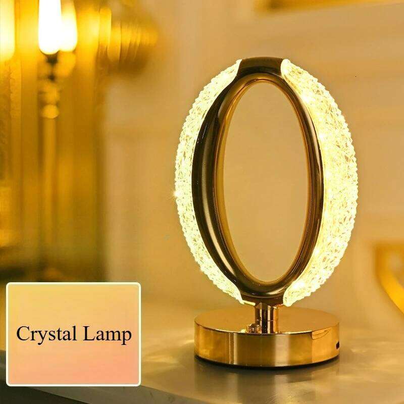 Cordless Crystal Touch Sensor Control LED Night Light Table Lamp Rechargeable Dimmable Bedroom Decoration Camping Lights Z260127