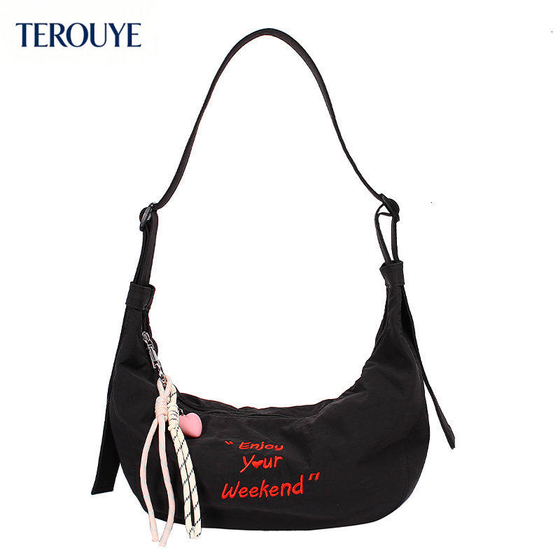 TEROUYE Korean casual style nylon canvas bag autumn and winter new lightweight and versatile armpit bag fashion trend women's shoulder bag