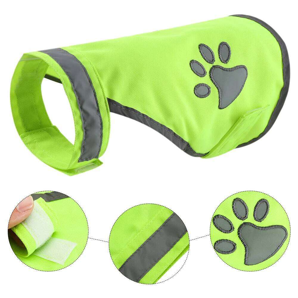 Reflective Outdoor Night Safety Vest Jacket High Visibility Fluorescent Dog Paw Coat Ventilate Cozy Pet Supplies XJ260127