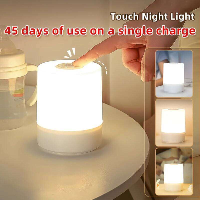 Touch USB LED Lamp With Switch Rechargeable Three Colors Lights For Kitchen Hallway Closet Bedroom Home Night Light Z260127