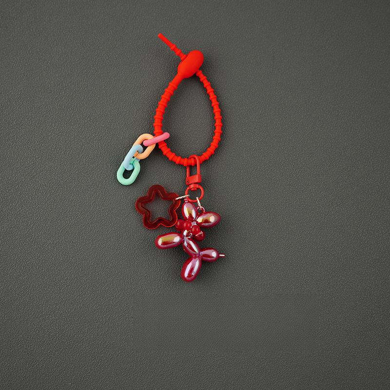 Dog-shaped jewelry keychain Dreamy Bubble pendant Beaded belt accessory for daily carrying of mobile phones and decorating bags